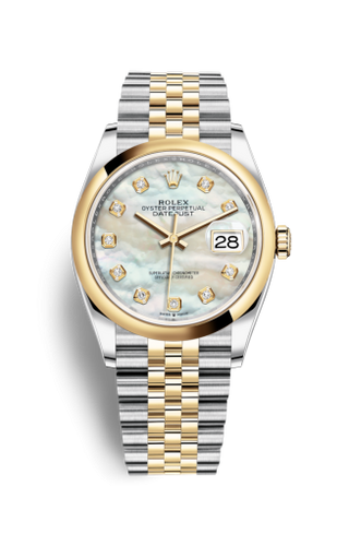 Rolex - 126203-0023  Datejust 36 Stainless Steel / Yellow Gold / Smooth / MOP Diamond / Jubilee