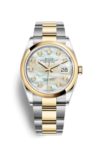 Rolex - 126203-0024  Datejust 36 Stainless Steel / Yellow Gold / Smooth / MOP Diamond / Oyster