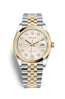 Rolex Datejust 36 Stainless Steel / Yellow Gold / Smooth / White Roman / Oyster (126203-0027)