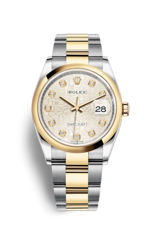 Rolex - 126203-0028  Datejust 36 Stainless Steel / Yellow Gold / Smooth / Silver Computer / Oyster