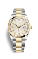 Rolex Datejust 36 Stainless Steel / Yellow Gold / Smooth / Silver Computer / Jubilee (126203-0028)