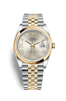 Rolex Datejust 36 Stainless Steel / Yellow Gold / Smooth / Silver Roman Diamond / Oyster (126203-0031)