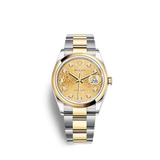 Rolex - 126203-0034  Datejust 36 Stainless Steel / Yellow Gold / Smooth / Champagne Computer / Oyster