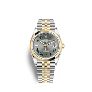 Rolex - 126203-0035  Datejust 36 Stainless Steel / Yellow Gold / Smooth / Slate Roman / Jubilee