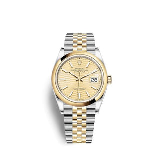 Rolex - 126203-0039  Datejust 36 Stainless Steel / Yellow Gold / Smooth / Golden - Fluted / Jubilee