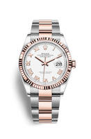 Rolex Datejust 36 Stainless Steel / Everose / Fluted / Chocolate Computer / Jubilee (126231-0016)