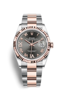 Rolex Datejust 36 Stainless Steel / Everose / Fluted / Slate / Oyster (126231-0024)