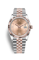 Rolex Datejust 36 Stainless Steel / Everose / Fluted / Slate / Jubilee (126231-0027)