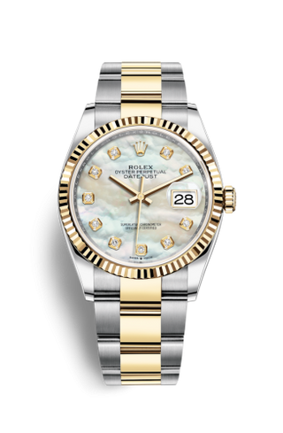 Rolex - 126233-0024  Datejust 36 Stainless Steel / Yellow Gold / Fluted / MOP Diamond / Oyster