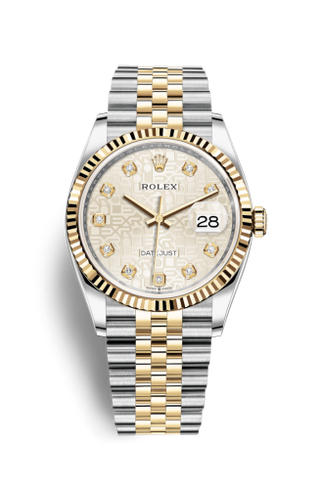 Rolex - 126233-0027  Datejust 36 Stainless Steel / Yellow Gold / Fluted / Silver Computer / Jubilee