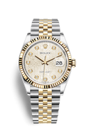 Rolex Datejust 36 Stainless Steel / Yellow Gold / Fluted / White Roman / Oyster (126233-0027)