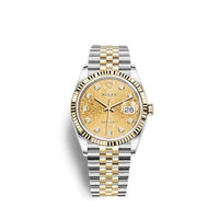 Rolex Datejust 36 Stainless Steel / Yellow Gold / Smooth / Slate Roman / Jubilee (126233-0033)