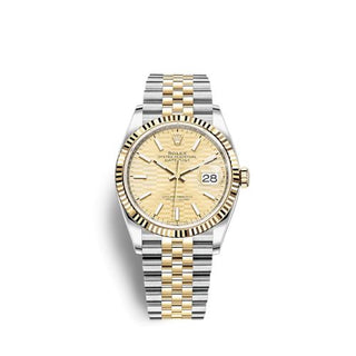 Rolex - 126233-0039  Datejust 36 Stainless Steel / Yellow Gold / Fluted / Champagne - Fluted / Jubilee