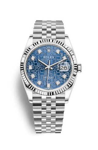 Rolex - 126234-0011  Datejust 36 Stainless Steel / Fluted / Blue Jubilee / Jubilee