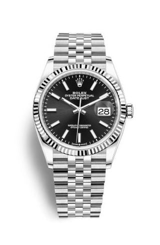 Rolex - 126234-0015  Datejust 36 Stainless Steel / Fluted / Black / Jubilee