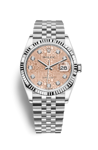 Rolex - 126234-0023  Datejust 36 Stainless Steel / Fluted / Pink Jubilee / Jubilee