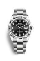 Rolex Datejust 36 Stainless Steel / Fluted / Silver Roman-Diamonds / Oyster (126234-0028)