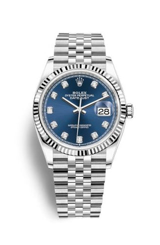 Rolex - 126234-0037  Datejust 36 Stainless Steel / Fluted / Blue-Diamond / Jubilee