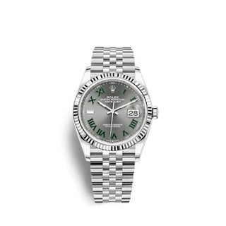 Rolex - 126234-0045  Datejust 36 Stainless Steel / Fluted / Slate - Roman / Jubilee