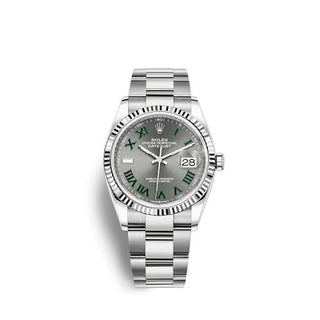 Rolex - 126234-0046  Datejust 36 Stainless Steel / Fluted / Slate - Roman / Oyster