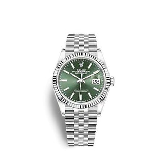 Rolex - 126234-0051  Datejust 36 Stainless Steel / Fluted / Green / Jubilee