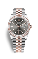 Rolex Datejust 36 Stainless Steel / Everose / Diamond / Rose Roman Diamond / Oyster (126281RBR-0001)