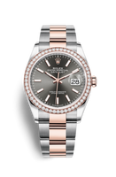 Rolex Datejust 36 Stainless Steel / Everose / Diamond / White Roman / Oyster (126281RBR-0002)