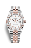 Rolex Datejust 36 Stainless Steel / Everose / Diamond / White / Oyster (126281RBR-0003)