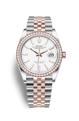 Rolex - 126281RBR-0005  Datejust 36 Stainless Steel / Everose / Diamond / White / Jubilee