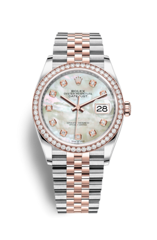 Rolex - 126281RBR-0009  Datejust 36 Stainless Steel / Everose / Diamond / MOP Diamond / Jubilee