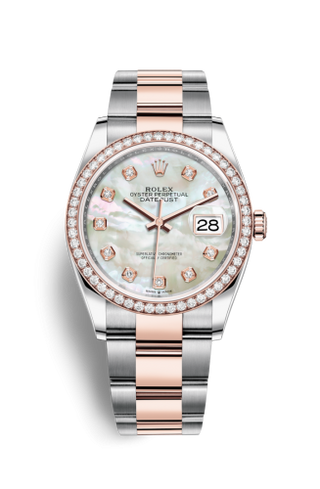 Rolex - 126281RBR-0010  Datejust 36 Stainless Steel / Everose / Diamond / MOP Diamond / Oyster