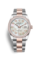 Rolex Datejust 36 Stainless Steel / Everose / Diamond / Chocolate Computer / Oyster (126281RBR-0010)