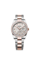 Rolex Datejust 36 Stainless Steel / Everose / Diamond / Silver - Fluted - Diamond / Jubilee (126281RBR-0026)