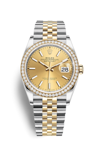 Rolex - 126283RBR-0001  Datejust 36 Stainless Steel / Yellow Gold / Diamond / Champagne / Jubilee