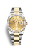 Rolex Datejust 36 Stainless Steel / Yellow Gold / Diamond / Champagne / Jubilee (126283RBR-0002)