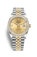 Rolex Datejust 36 Stainless Steel / Yellow Gold / Smooth / Champagne / Oyster (126283RBR-0003)