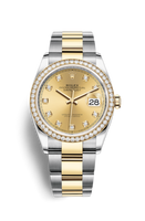 Rolex Datejust 36 Stainless Steel / Yellow Gold / Diamond  / White / Jubilee (126283RBR-0004)