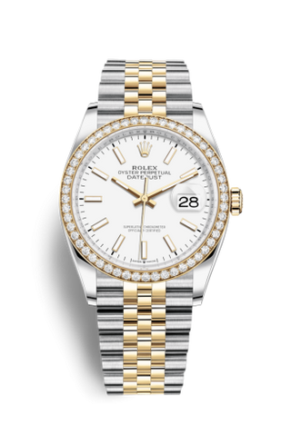 Rolex - 126283RBR-0005  Datejust 36 Stainless Steel / Yellow Gold / Diamond  / White / Jubilee