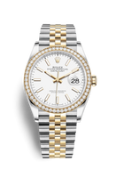 Rolex Datejust 36 Stainless Steel / Yellow Gold / Diamond / White / Oyster (126283RBR-0005)