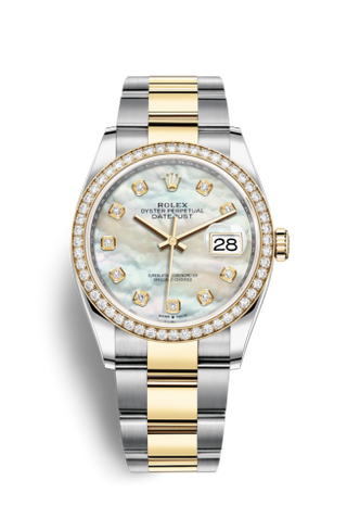 Rolex - 126283RBR-0010  Datejust 36 Stainless Steel / Yellow Gold / Diamond / MOP Diamond / Oyster