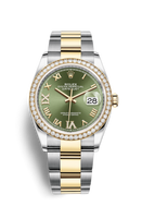 Rolex Datejust 36 Stainless Steel / Yellow Gold / Diamond / Silver Computer / Jubilee (126283RBR-0012)