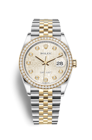 Rolex - 126283RBR-0013  Datejust 36 Stainless Steel / Yellow Gold / Diamond / Silver Computer / Jubilee