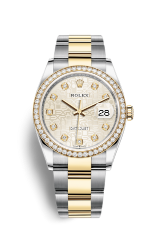 Rolex - 126283RBR-0014  Datejust 36 Stainless Steel / Yellow Gold / Diamond / Silver Computer / Oyster