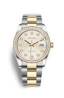 Rolex Datejust 36 Stainless Steel / Yellow Gold / Diamond / White Roman / Jubilee (126283RBR-0014)