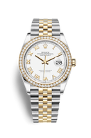 Rolex Datejust 36 Stainless Steel / Yellow Gold / Diamond / White Roman / Oyster (126283RBR-0015)