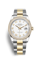 Rolex Datejust 36 Stainless Steel / Yellow Gold / Diamond / Silver Roman Diamond / Jubilee (126283RBR-0016)