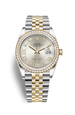 Rolex - 126283RBR-0017  Datejust 36 Stainless Steel / Yellow Gold / Diamond / Silver Roman Diamond / Jubilee