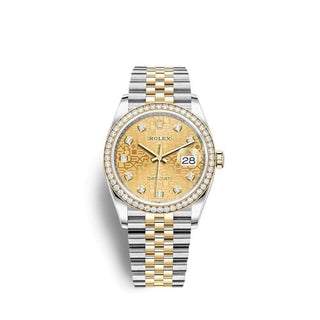 Rolex - 126283RBR-0019  Datejust 36 Stainless Steel / Yellow Gold / Diamond / Champagne - Computer / Jubilee