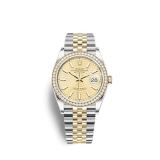 Rolex - 126283RBR-0025  Datejust 36 Stainless Steel / Yellow Gold / Diamond / Champagne - Fluted / Jubilee