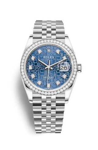 Rolex - 126284RBR-0003  Datejust 36 Stainless Steel / Diamond / Blue Jubilee / Jubilee